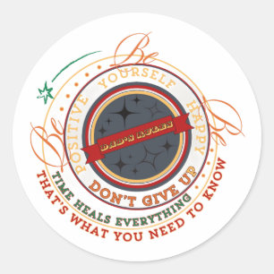 Dad's Rules Circular Badge Classic Round Sticker