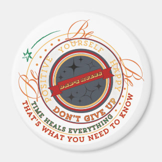 Dad's Rules Circular Badge Magnet