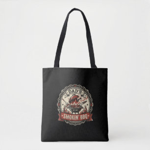Dad's Smokin' BBQ Vintage Grill Tote Bag