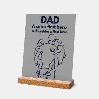Dads Son Daughter-Inspirational Fathers Day Quote Acrylic Sign