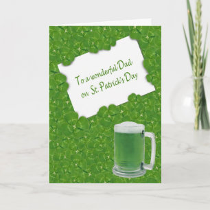 Dad's St. Patrick's Day Four-leaf Clovers Card