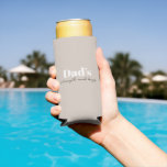 Dad's Strength and Hugs - Father's Day Gift |  Seltzer Can Cooler<br><div class="desc">Surprise Dad with the perfect companion for his outdoor adventures — the “Dad’s Strength and Hugs” Personalised Cooler. Whether he's heading to a picnic, fishing trip, tailgate party, or weekend getaway, this rugged and functional cooler keeps his drinks cold and his heart warm with a message that reminds him of...</div>