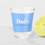 Dad's Strength and Hugs - Father's Day Gift |  Shot Glass<br><div class="desc">Raise a toast to Dad’s unwavering strength and warm hugs with this special "Dad’s Strength and Hugs" shot glass. Crafted with quality and designed to celebrate the heartfelt bond between father and family, this shot glass makes a thoughtful gift for Father’s Day, birthdays, or any occasion to honour Dad. Perfect...</div>