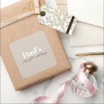 Dad's Strength and Hugs - Father's Day Gift |  Square Sticker<br><div class="desc">Celebrate the unbreakable bond with Dad using this heartfelt "Dad's Strength and Hugs" sticker. Perfect for showing love and appreciation, this durable, high-quality decal is ideal for laptops, water bottles, notebooks, or any personal item. Whether for Father’s Day, birthdays, or just because, this sticker is a wonderful way to remind...</div>