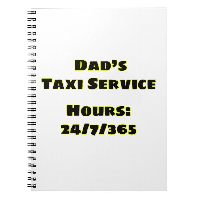 Dad's Taxi Notebook (Front)