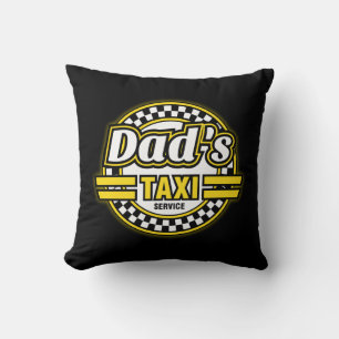 Dad's Taxi Service Logo Cushion