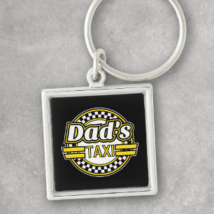 Dad's Taxi Sign Key Ring