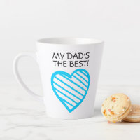DAD'S THE BEST | Cute Blue Striped Heart