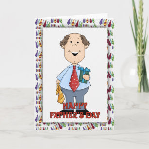 Dad's Tie Cartoon 1 Happy Father's Day Card