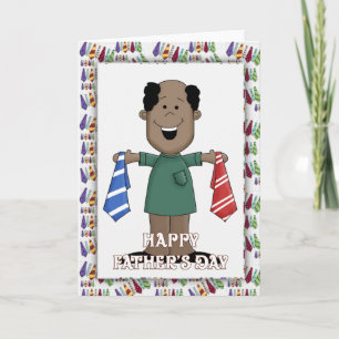 Dad's Tie Cartoon 3 Happy Father's Day Card