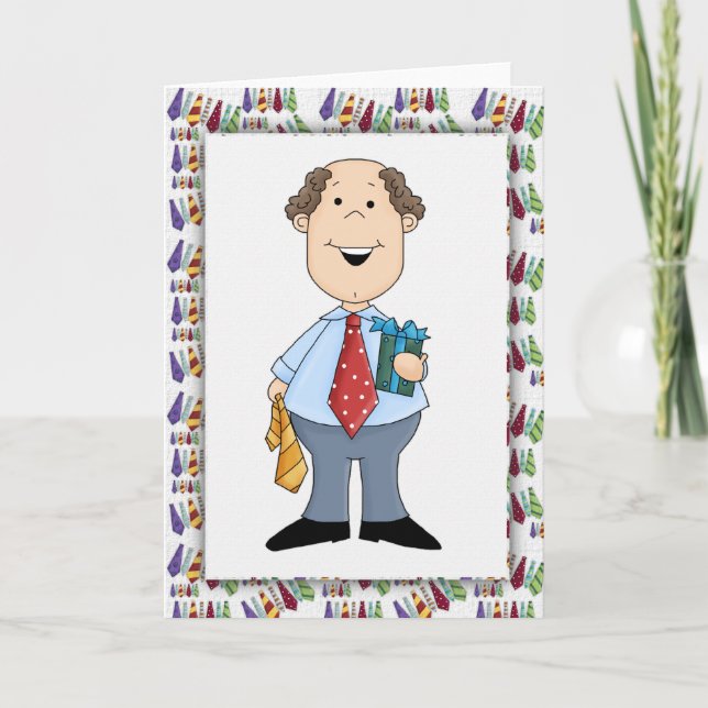 Dad's Ties Father's Day Blank Greeting Card (Front)
