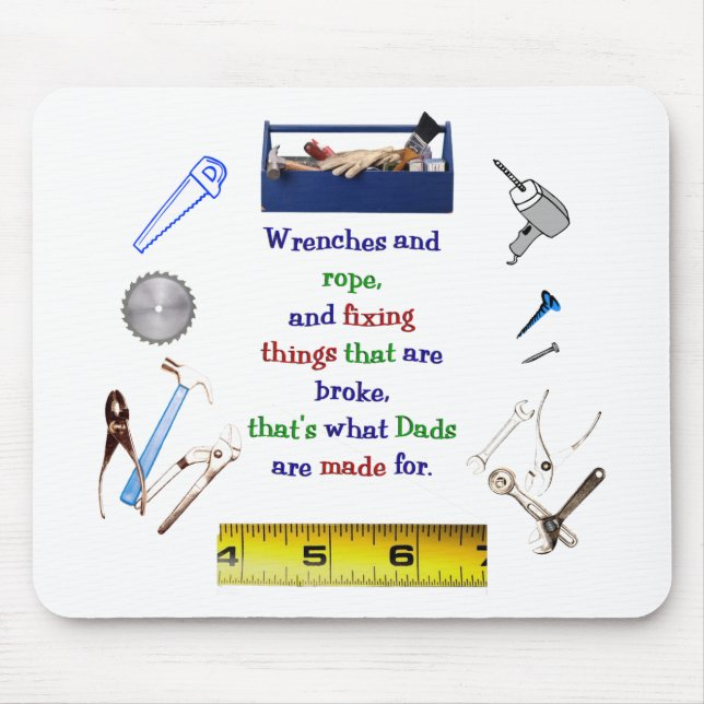 Dad's tool box Mousepad (Front)