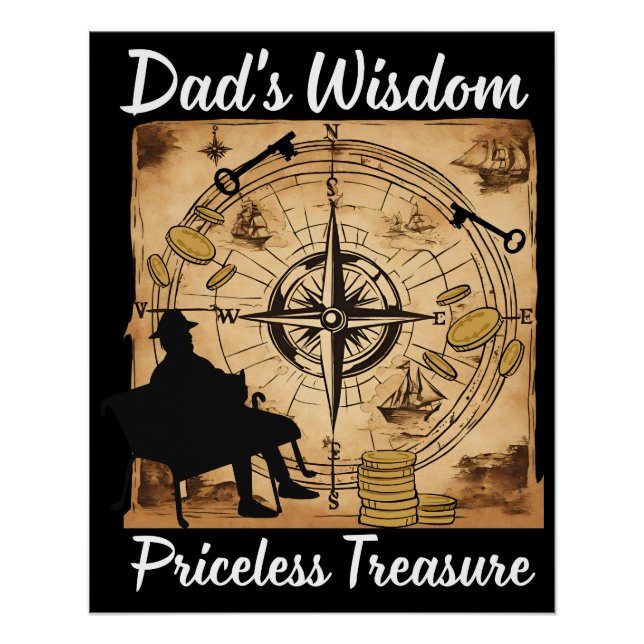  Dad's Wisdom Priceless Treasure Poster (Front)