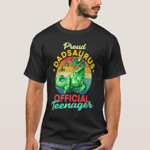 Dadsaurus Dinosaur 13th Birthday Official Teenager T-Shirt