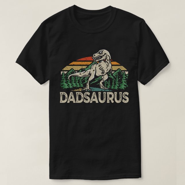 Dadsaurus Dinosaur Papa Dad Saurus Father's Day T-Shirt (Design Front)