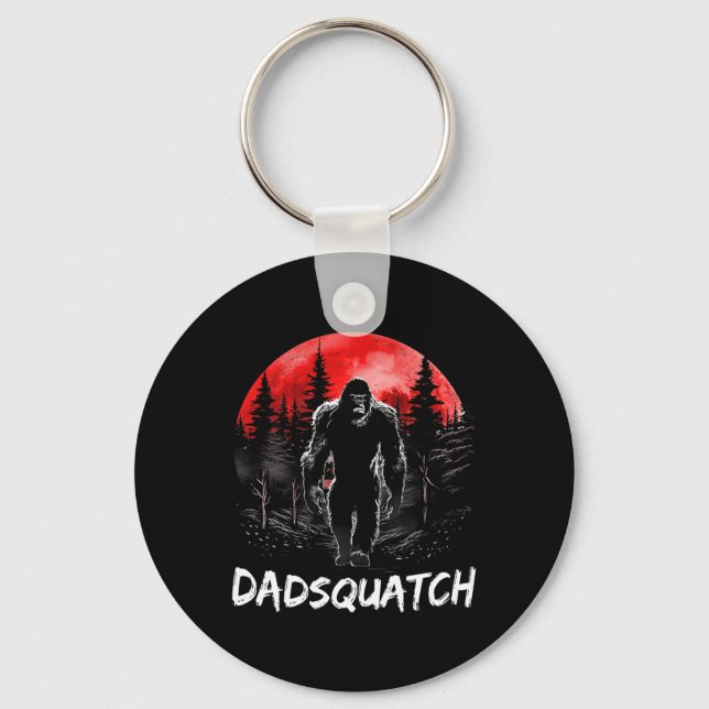 Dadsquatch Funny Bigfoot Dad Sasquatch Yeti Gift F Key Ring (Front)