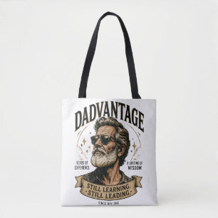 DADVANTAGE Still Learning Still Leading Retro Dad Tote Bag