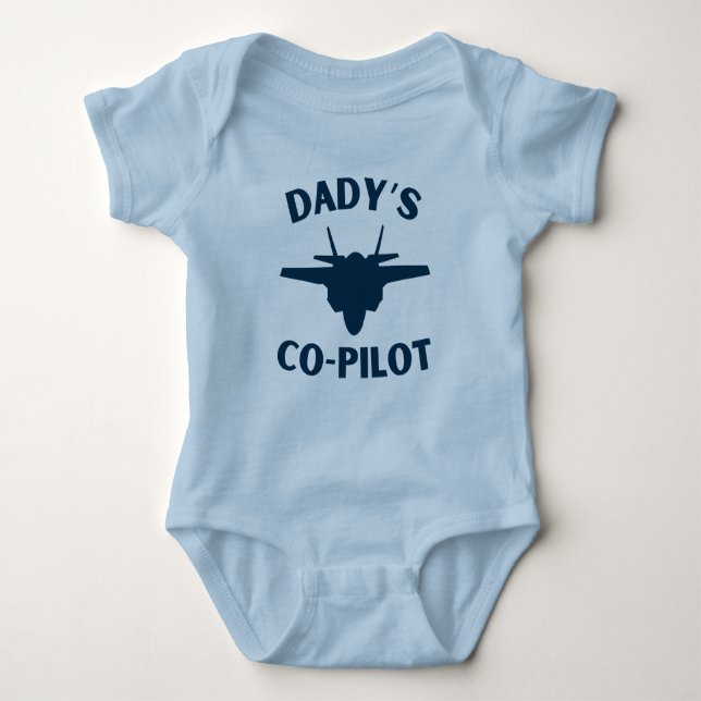 Dady's Co Pilot  Baby Bodysuit (Front)