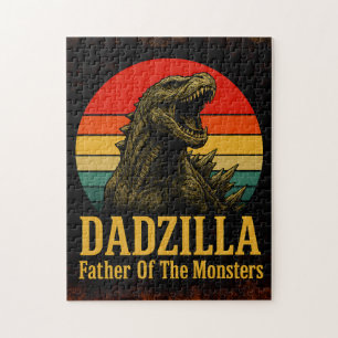 Dadzilla Father Of The Monsters Fathers Day Jigsaw Puzzle