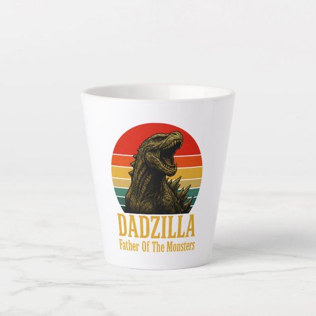 Dadzilla Father Of The Monsters Fathers Day Latte Mug (Front)