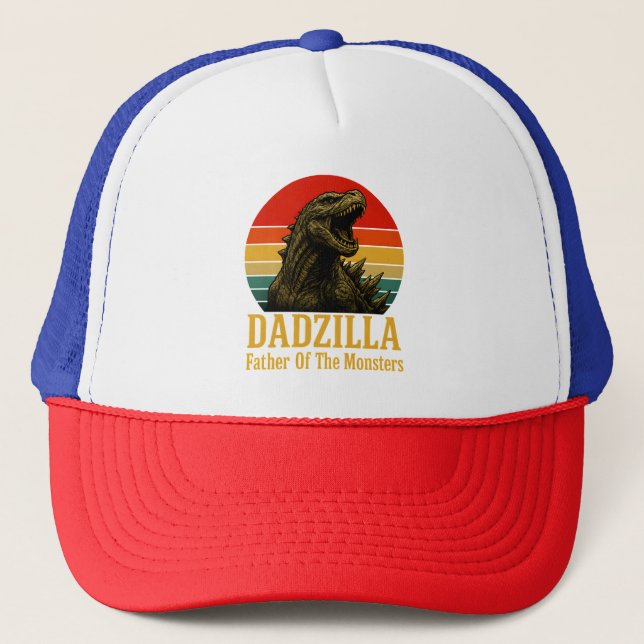 Dadzilla Father Of The Monsters Fathers Day Trucker Hat (Front)