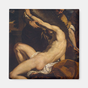 Daedalus and Icarus by Charles Le Brun Magnet