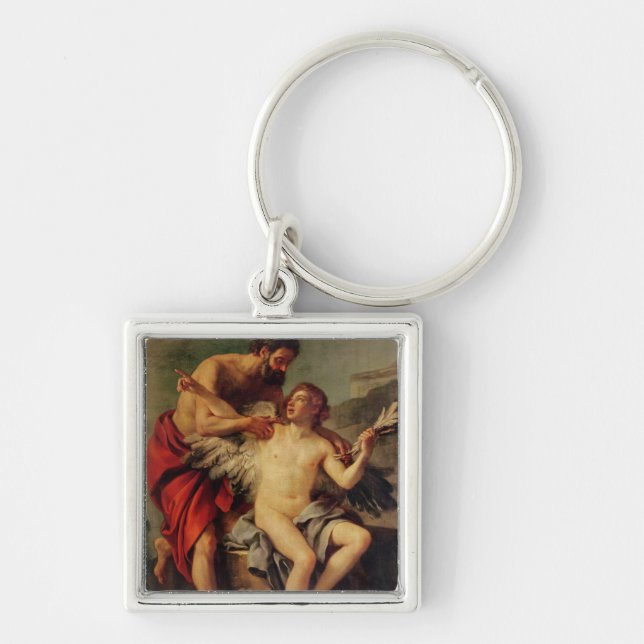 Daedalus Attaching Icarus' Wings, c.1754 Key Ring (Front)