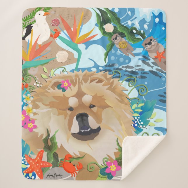 DAEJA MAKING WAVES medium sherpa blanket (Front)