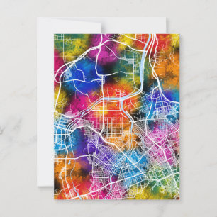 Daejeon South Korea City Map Postcard