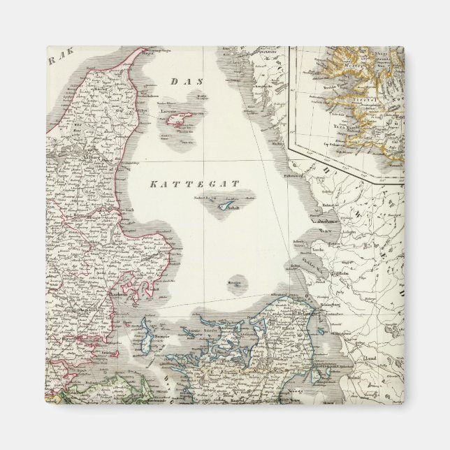 Daenemark, Island - Denmark, Iceland Magnet (Front)