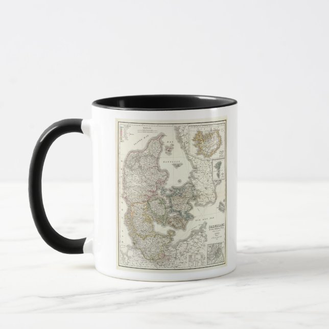 Daenemark, Island - Denmark, Iceland Mug (Left)