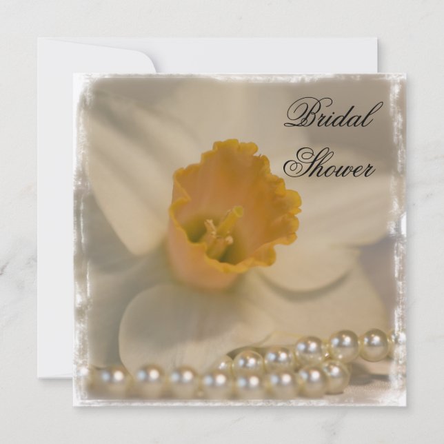 Daffodil and Pearls Bridal Shower Invitation (Front)