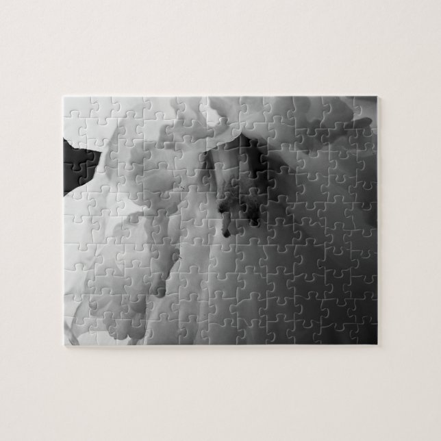 Daffodil Black and White Photography Jigsaw Puzzle (Horizontal)