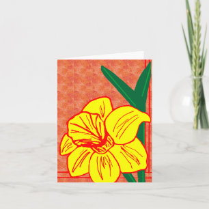 Daffodil blank note card