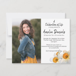 Daffodil Celebration of Life Photo Card