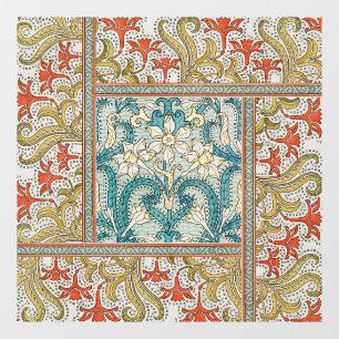 Daffodil chintz art nouveau flower wallpaper