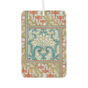 Daffodil chintz art nouveau flower wallpaper car air freshener