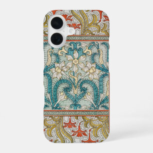 Daffodil chintz art nouveau flower wallpaper iPhone 16 case