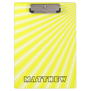 Daffodil Colour Stripe Funky Pattern Clipboard