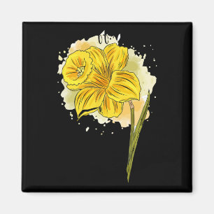 Daffodil Daffodils Flowers Floral Spring Easter Da Magnet
