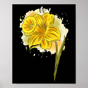 Daffodil Daffodils Flowers Floral Spring Easter Da Poster
