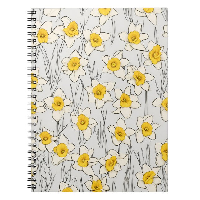Daffodil Design Spiral Notebook (Front)