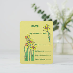 Daffodil Dream Wedding RSVP Card