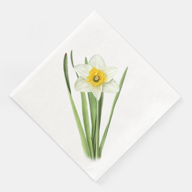 Daffodil Flower Napkin (Corner)