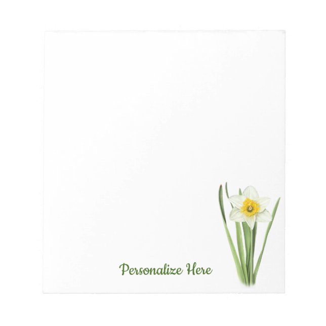 Daffodil Flower Notepad (Front)