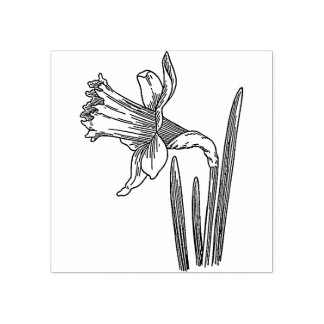 Daffodil Flower Rubber stamp