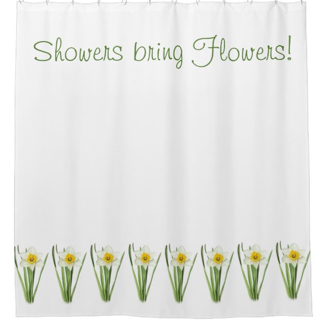 Daffodil Flower Shower Curtain (Front)