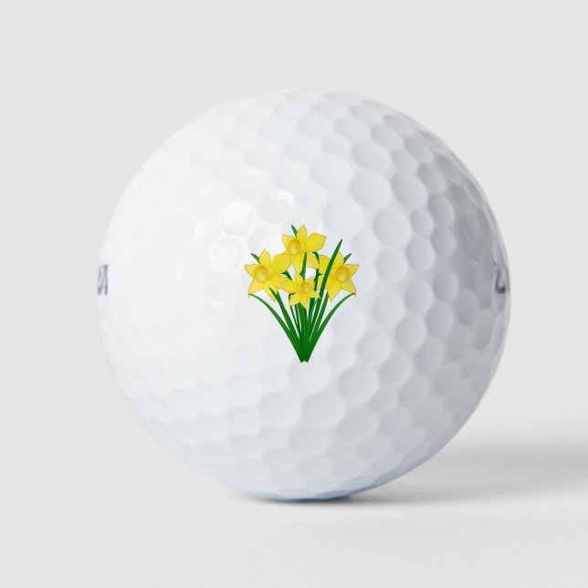 Daffodil Flowers Golf Balls (Front)