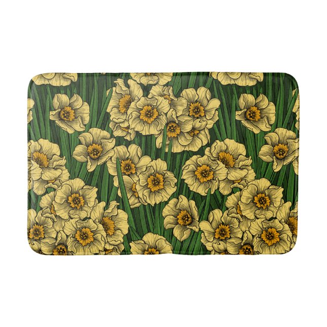 Daffodil garden bath mat (Front)