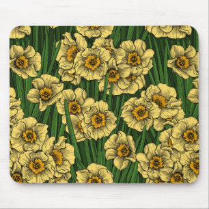 Daffodil garden mouse pad